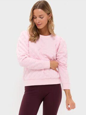 Tuckernuck Tnuck Sport Pink Puff Sleeve Quilted Campbell Pullover XS